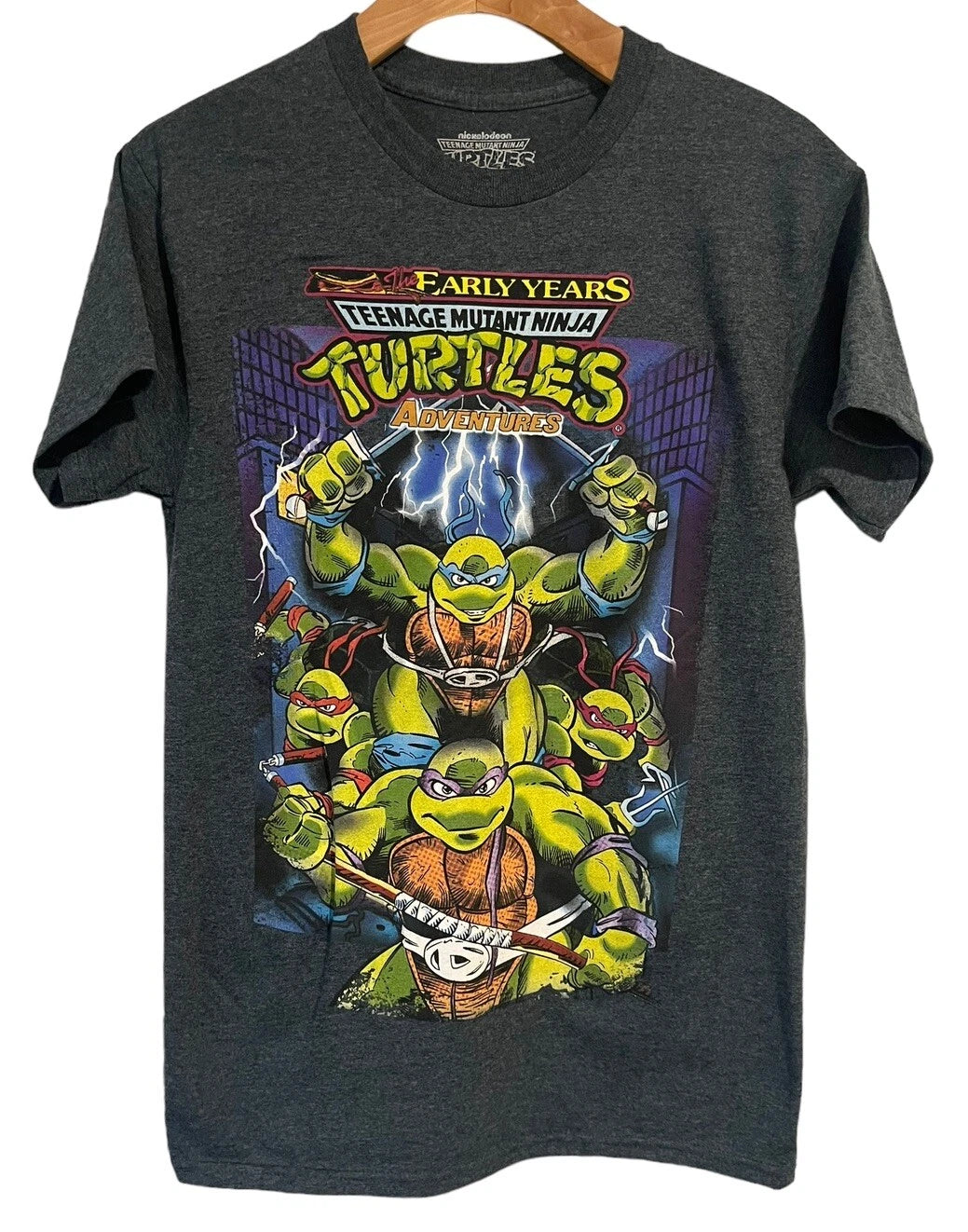Teenage Mutant Ninja Turtles T Shirt Mens Medium TMNT Gray Tee Licensed Graphics