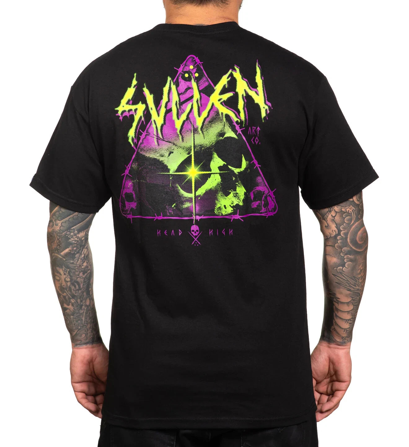 Sullen Pin Up Punk Street Life Gothic Americana Tattoo Art Mens Tee HEAD HIGH
