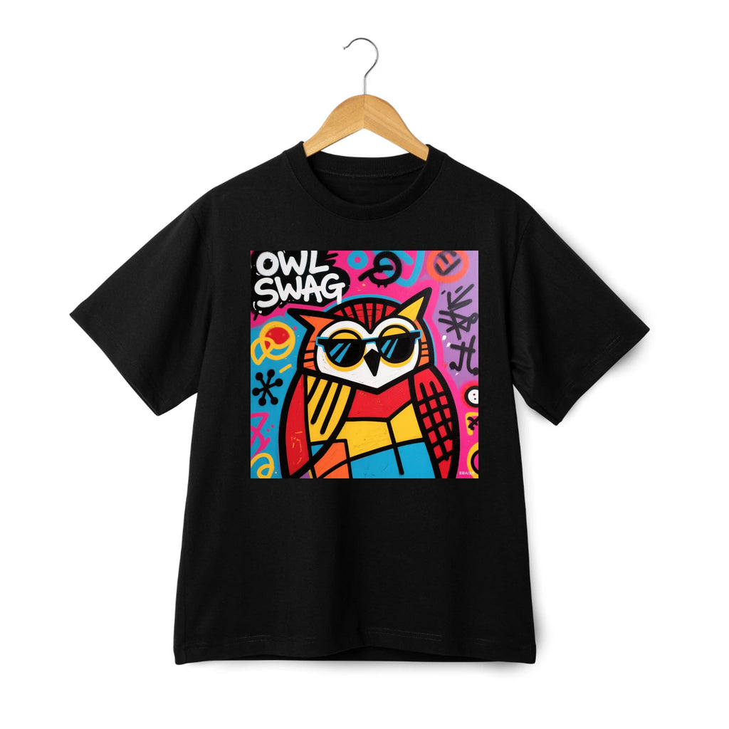 Owl Swag Graffiti Series T-shirt - Trendy Unisex Tee Streetwear