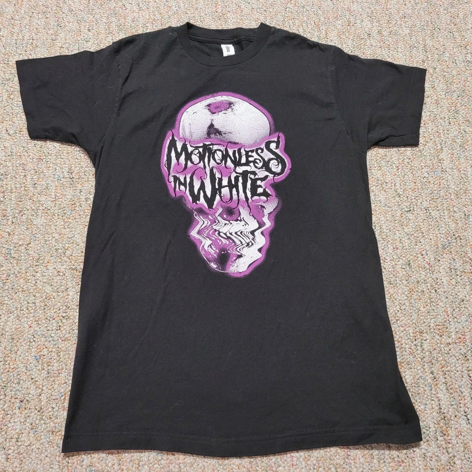 Motionless In White Shirt Men Medium Black Skull Logo Graphic Metal Horror Band