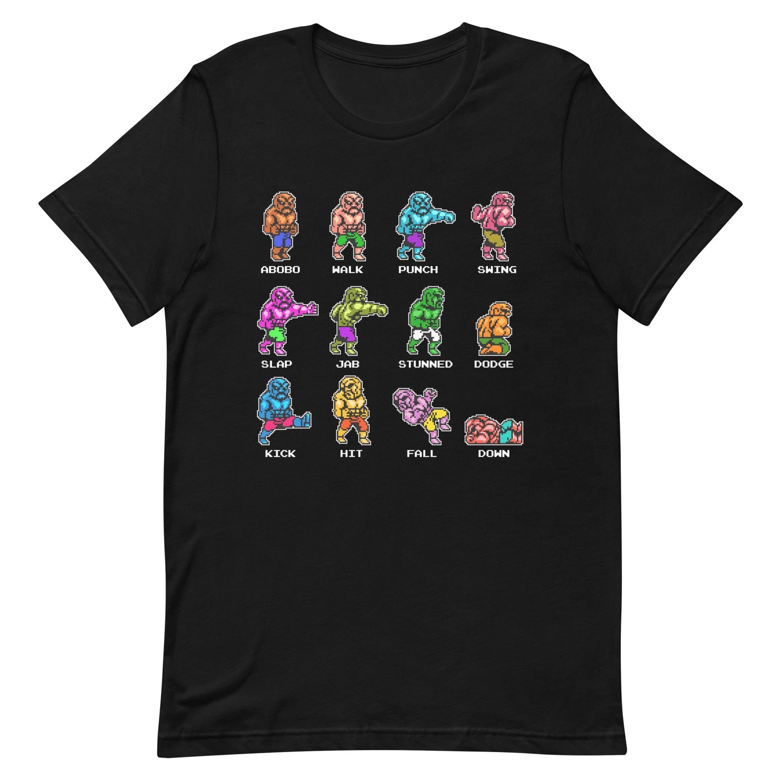 Double Dragon Inspired T-Shirt Retro 8 Bit Beat Em Up Arcade Gaming Tee NES Styl