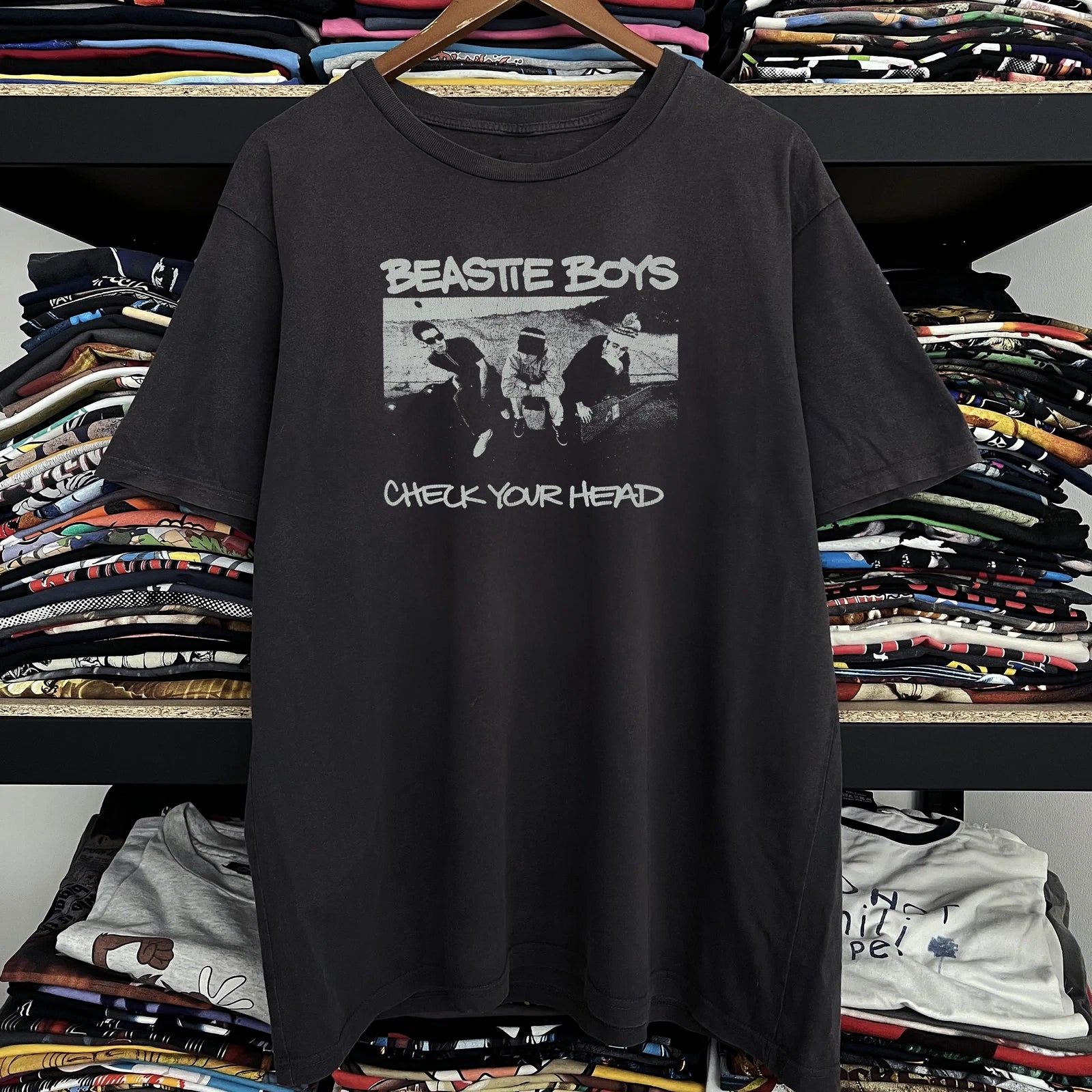 90s Beastie Boys Check Your Head Aged T-Shirt Black M