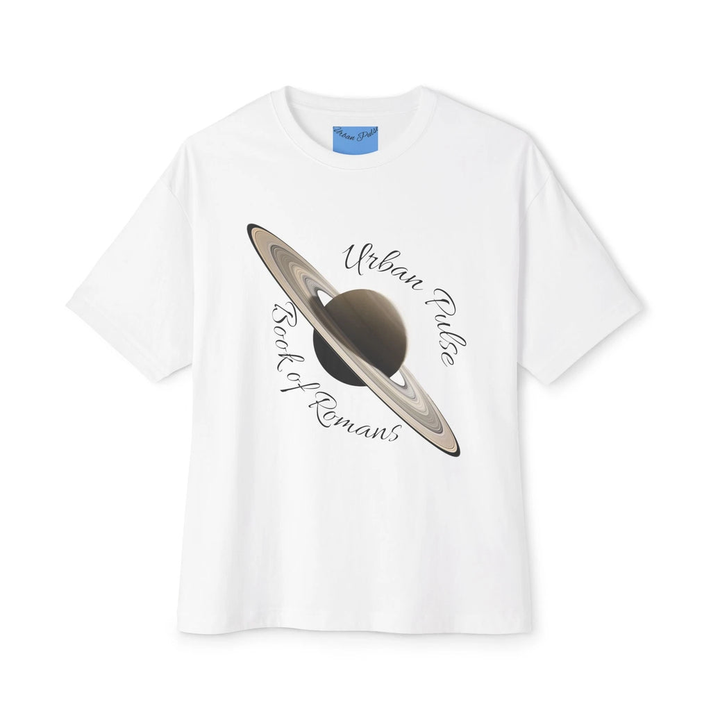 Cosmic Vibes Unisex Oversized Boxy Tee, Vintage Space Shirt, Trendy Graphic Tee,