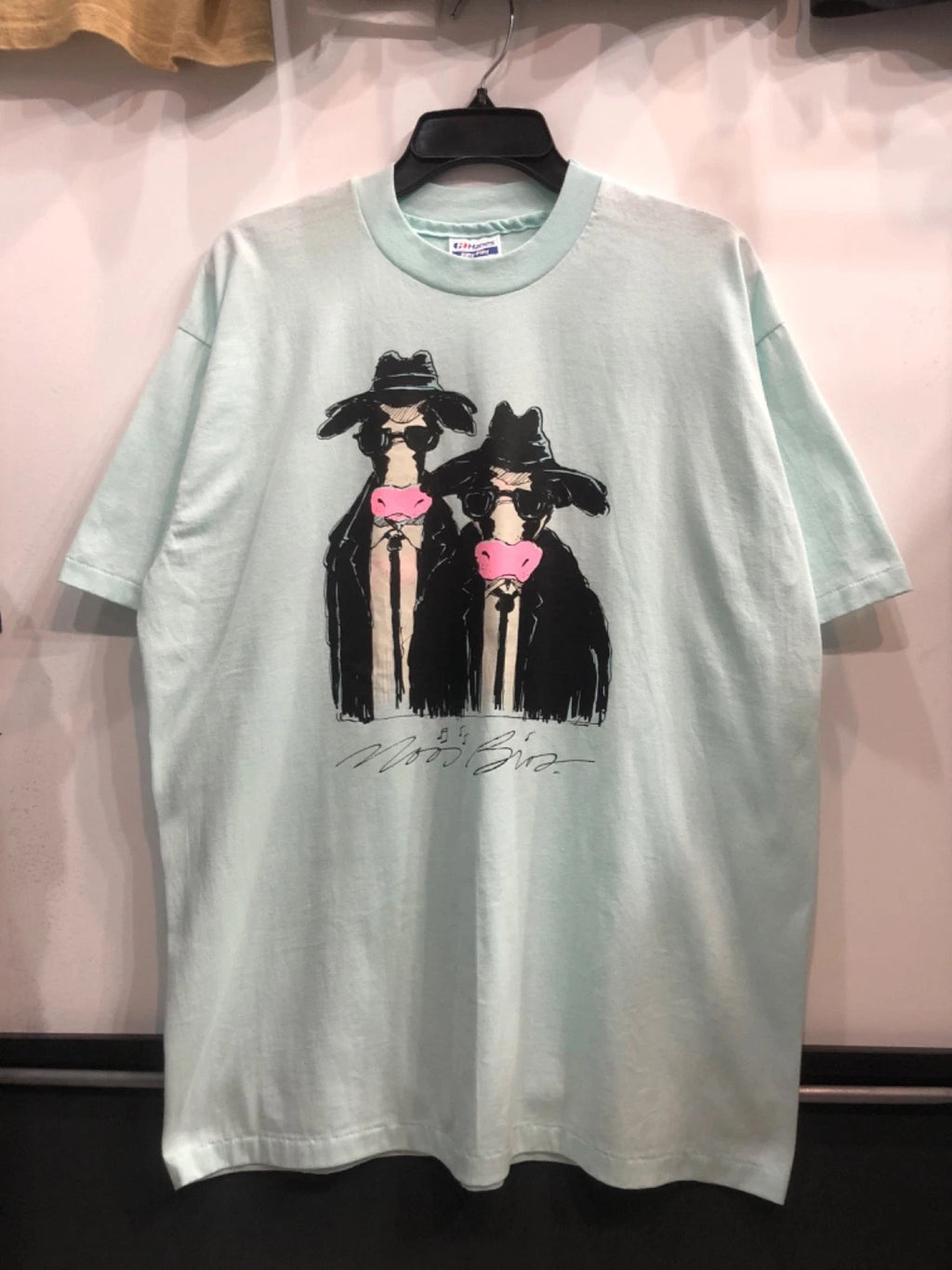 Vintage Shirt 80s 90s The Moos Brothers Funny Parody Animal Art Rubber Screen XL