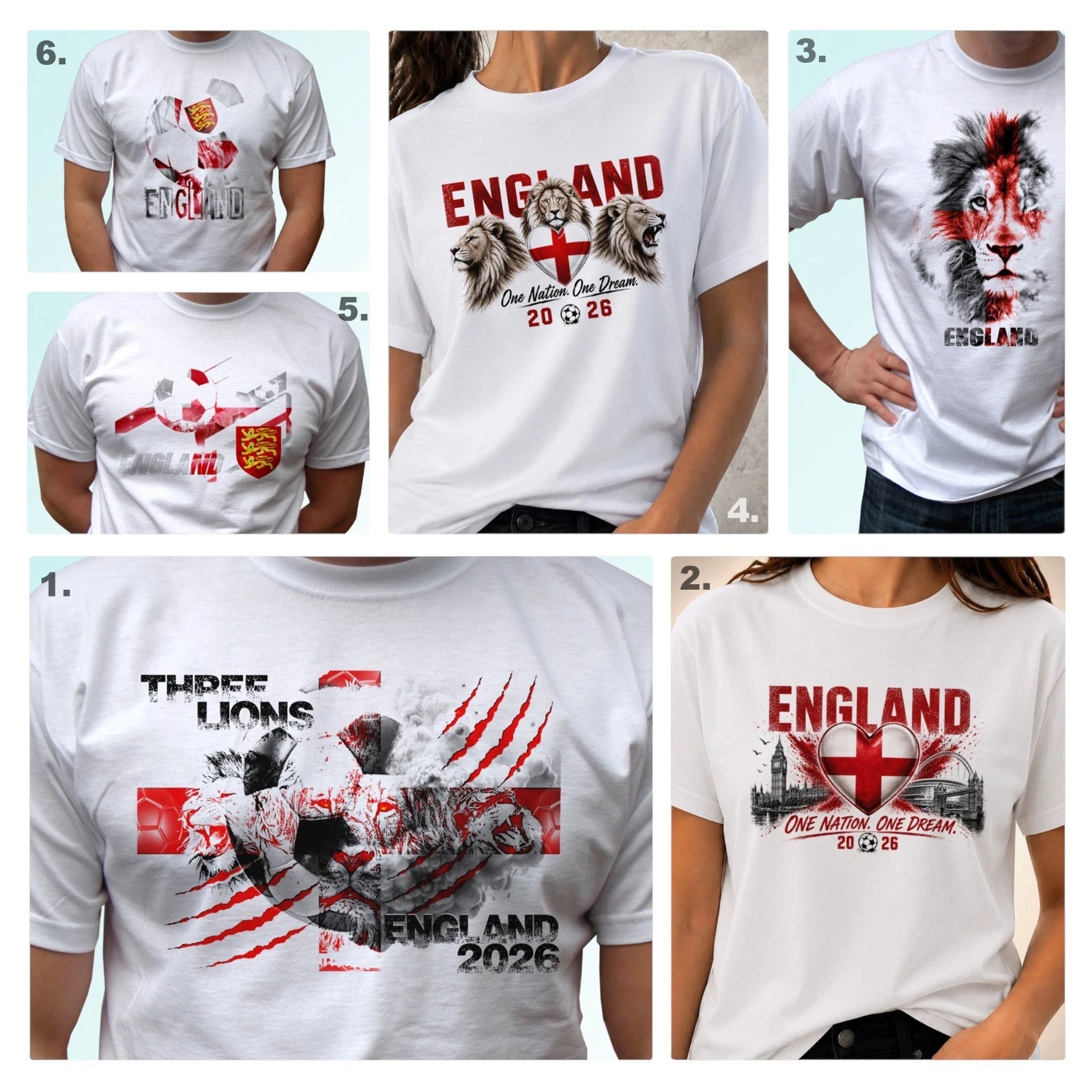England football t shirt 2026 Lions flag soccer top fan gift art tee all sizes