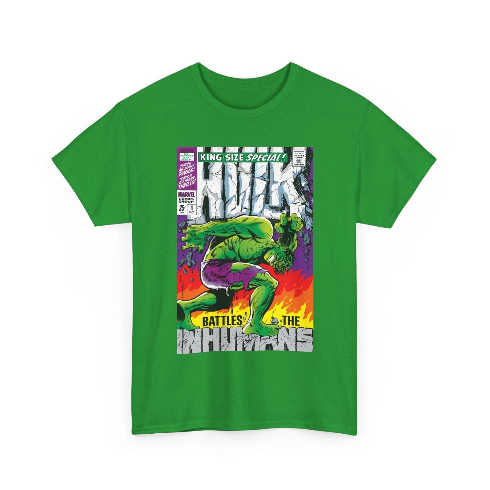 Incredible Hulk T-Shirt - Steranko Art - King-Size Special #1 - Marvel Comics