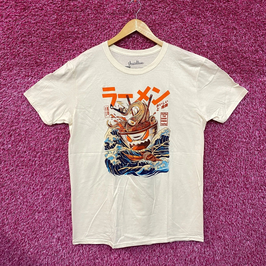 Great Ramen of Kanagawa Kaiju Ramen Threadless Pop Art Tee L