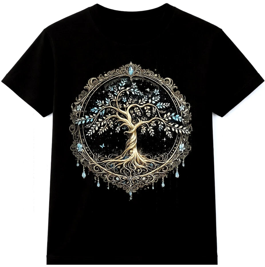 Tree Of Life T-Shirt Celtic Spiritual Nature Pagan Mandala Yoga Gift Graphic Tee