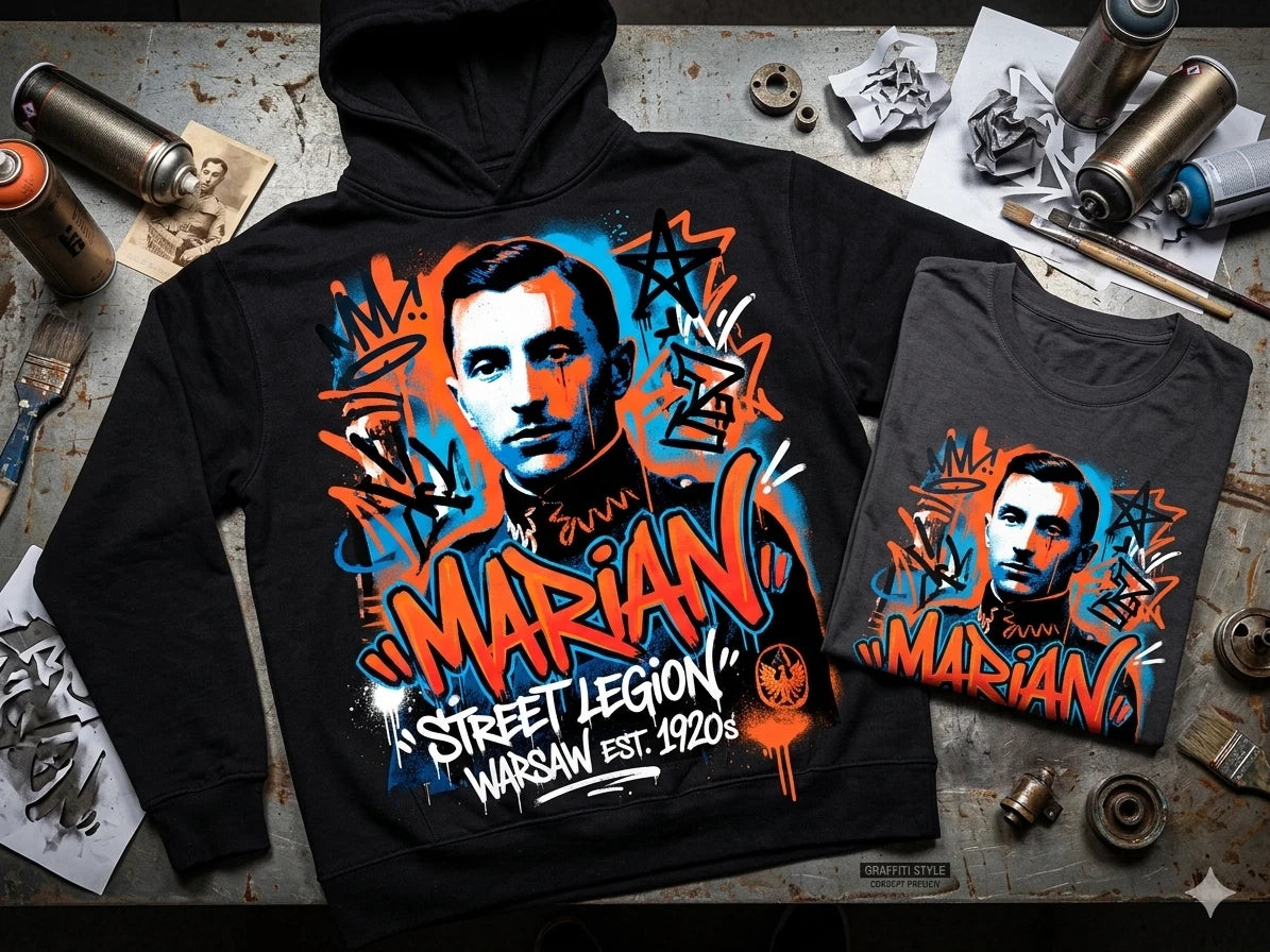 Warsaw Street Legion Graffiti T-Shirt Urban Art Graphic Tee Men Women Retro