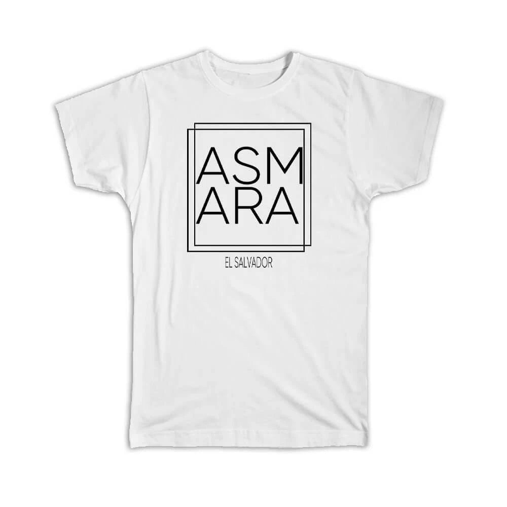 Gift T-Shirt : ASMARA Eritrea Square Modern Minimalist Font