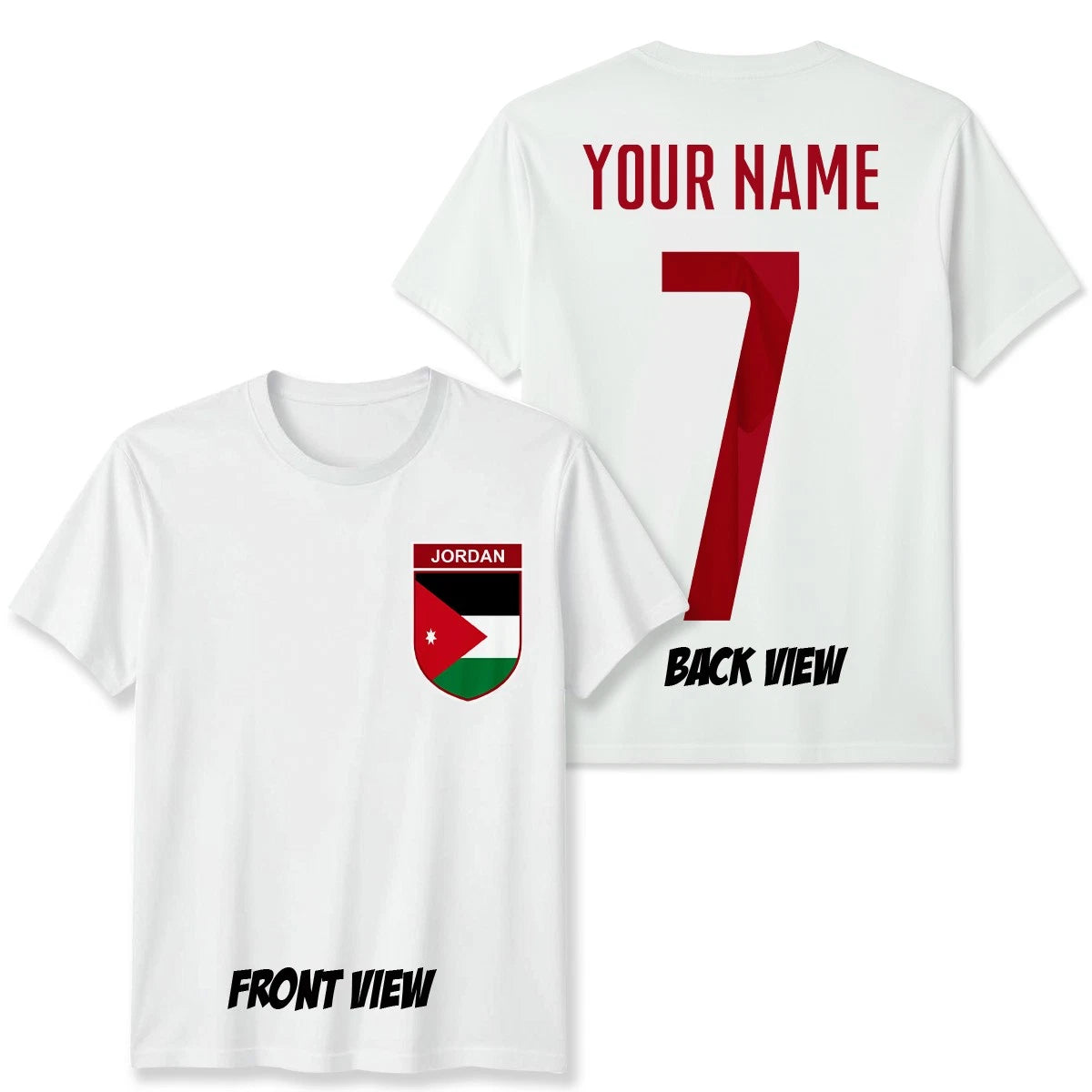 Personalised Jordan Football Unisex Kids T-Shirt Name Number Tee #WC