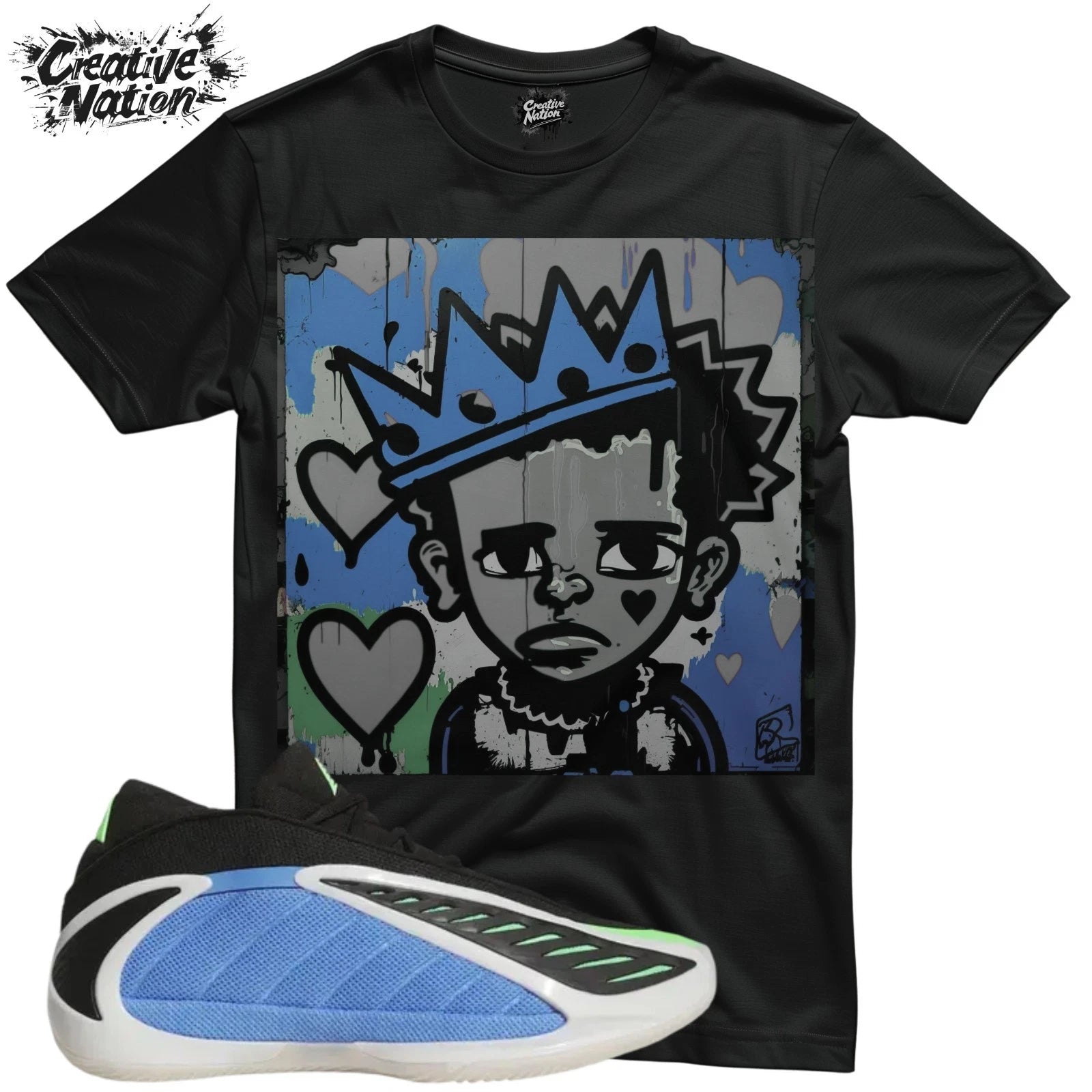 Shirt To Match AE 2 Blue Fusion Unisex Tee Sneaker Shirt Cool Shirt For Sneaker