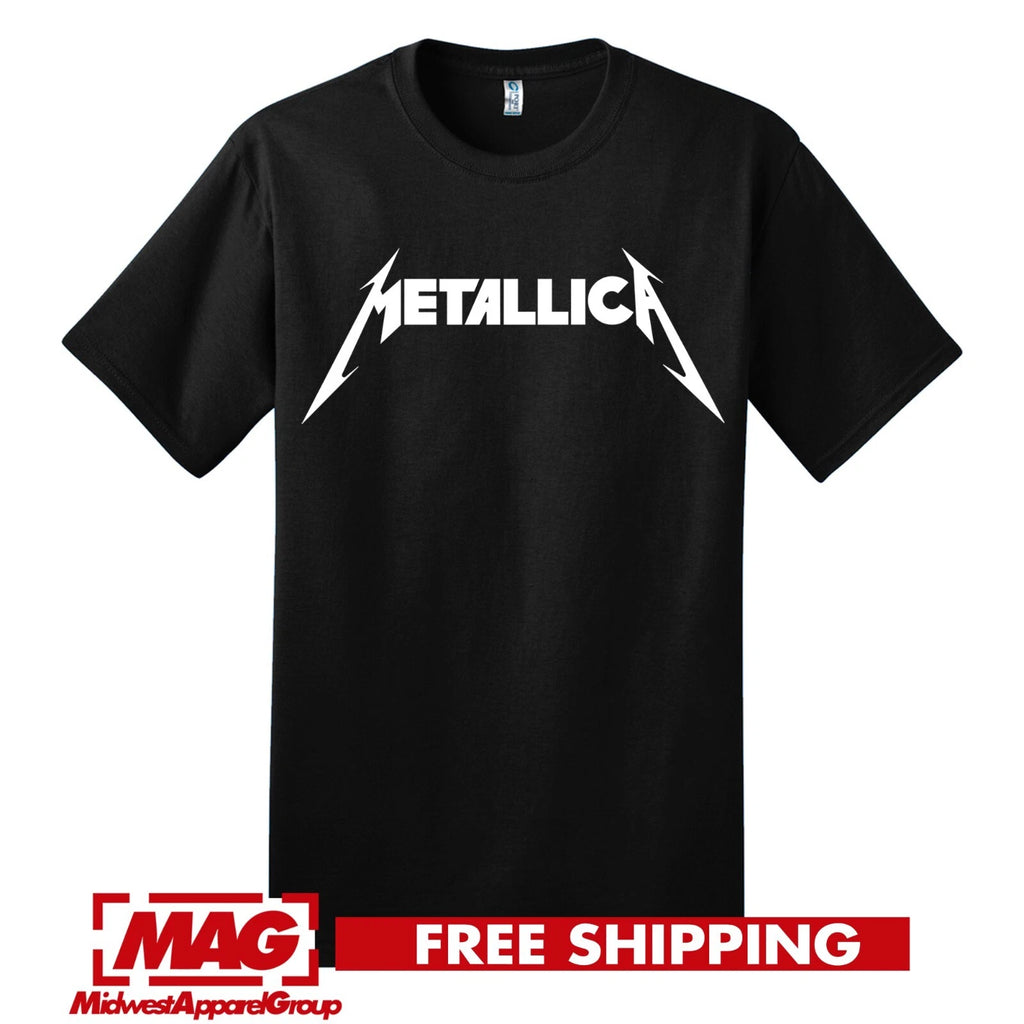METALLICA T-SHIRT 90s Heavy Metal Rock Band Logo James Lars Black Album Shirt Te