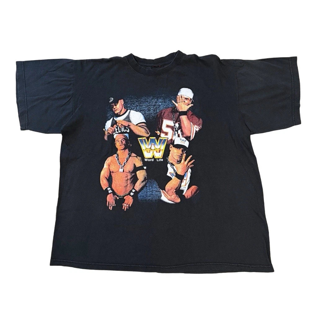 Vintage Y2K John Cena The Champ Is Here Wrestling T Shirt size Large