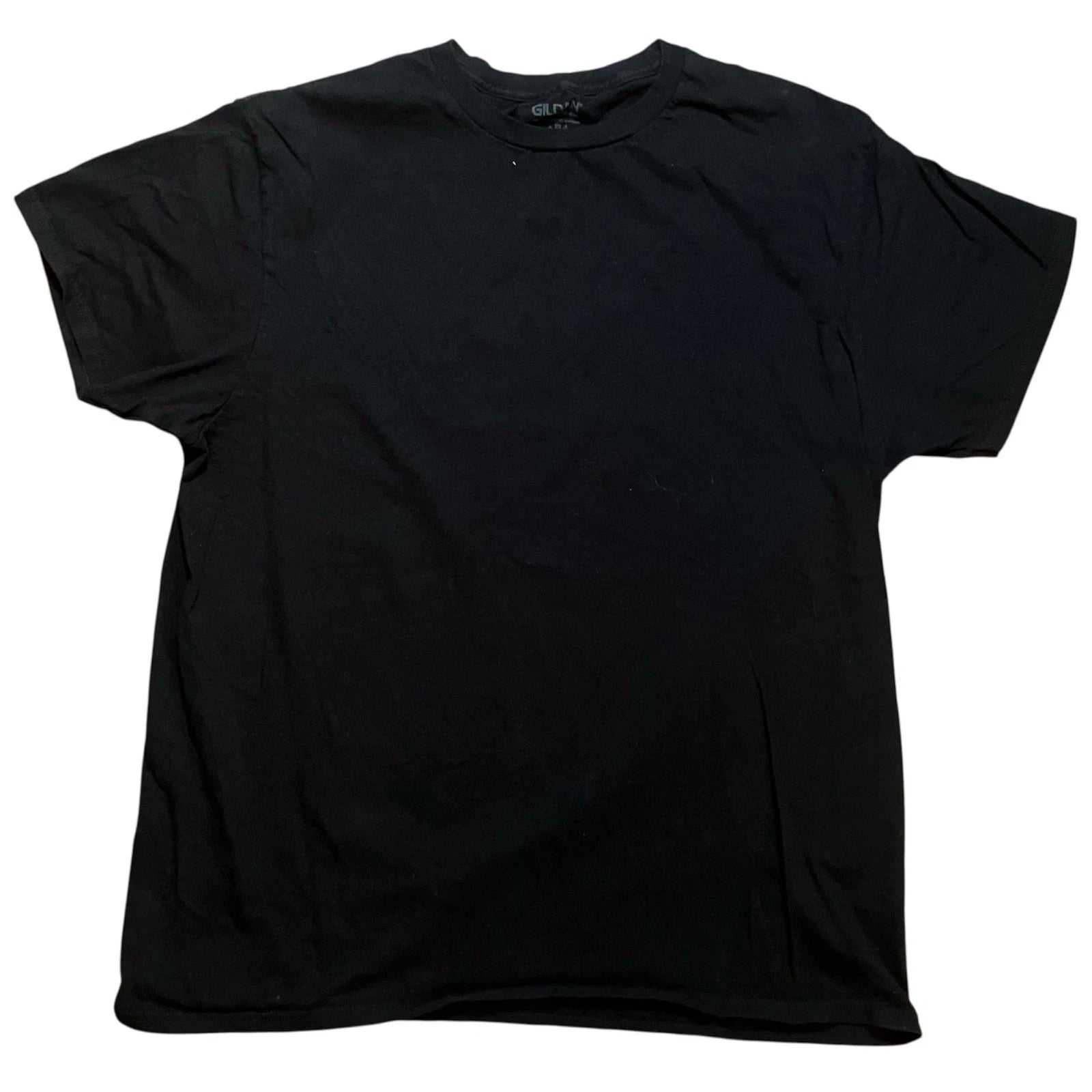 Gildan Black Crew Neck T Shirt XL Cotton Blend Casual Minimalist Tee
