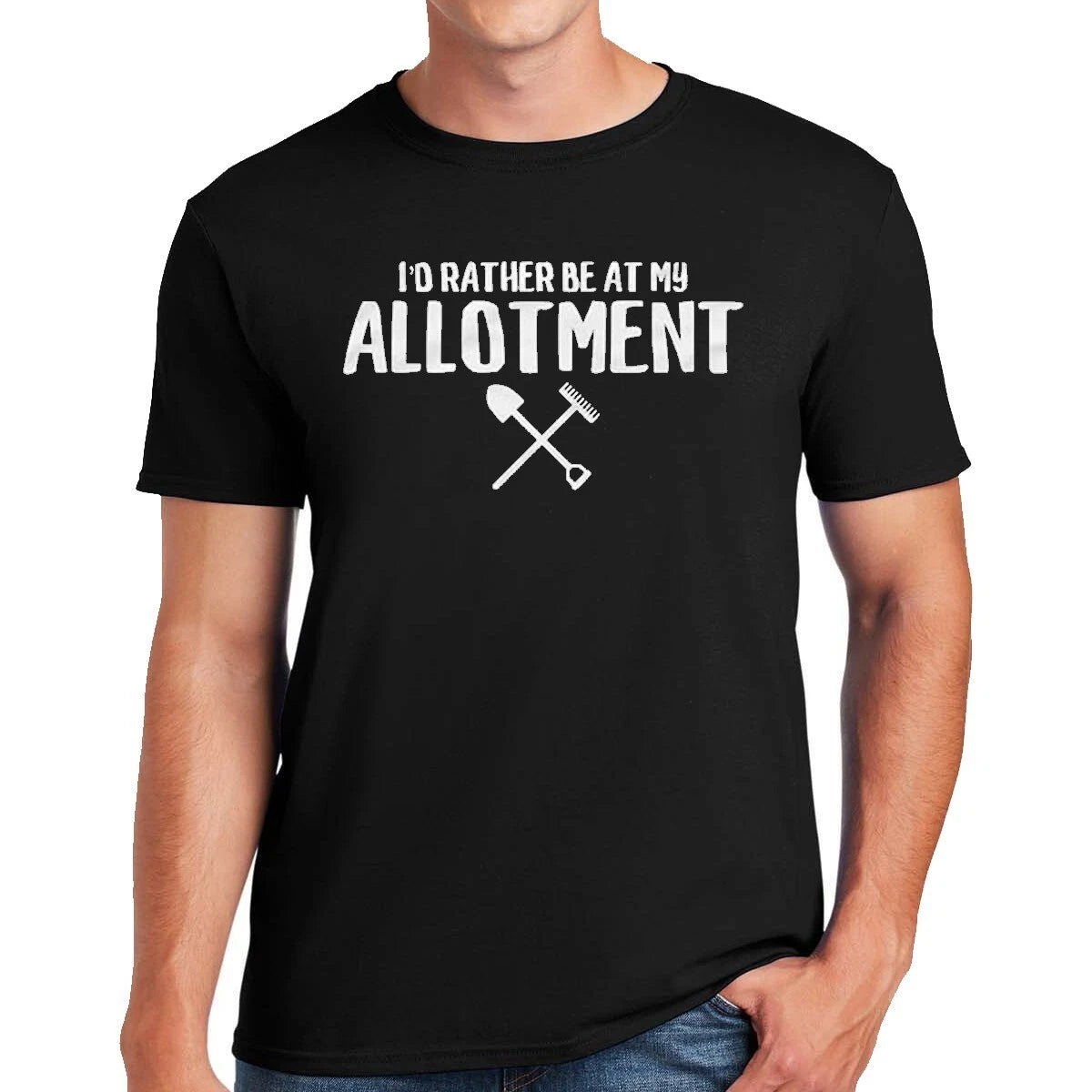 I'd Rather Be at My Allotment | FUNNY | NOVELTY | JOKE | MEN'S T-SHIRT TEE TOP