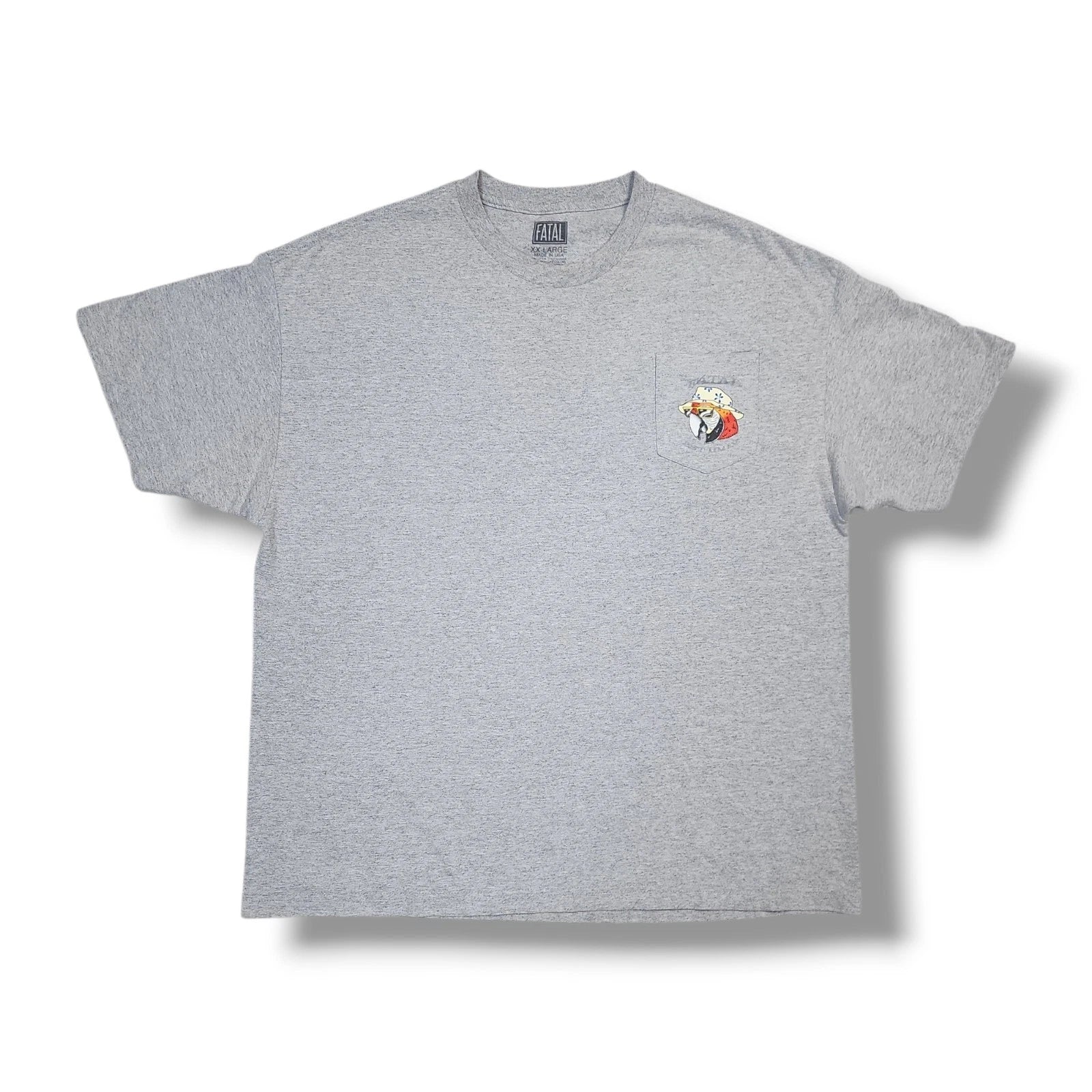 Fatal Clothing Parrot Graphic Print Gray T-Shirt Men's XL