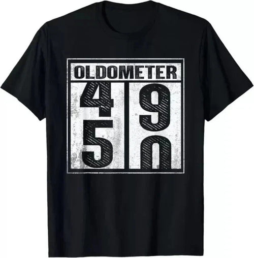 50th Birthday Funny Gift Men Women Oldometer 49-50 Shirt Gift Tees