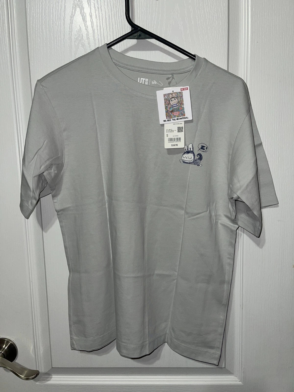 "We Are The Monsters" Labubu Pop Mart t-shirt NWT - Light Grey size S