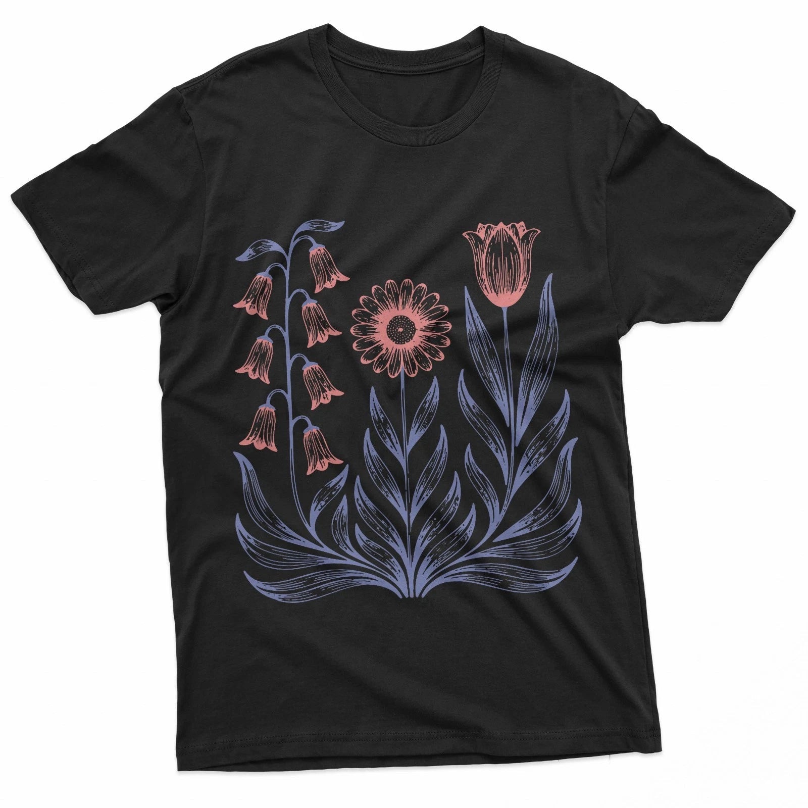 Subtle Boho Flowers Anti Trump, Kamala Harris Voter T-Shirt