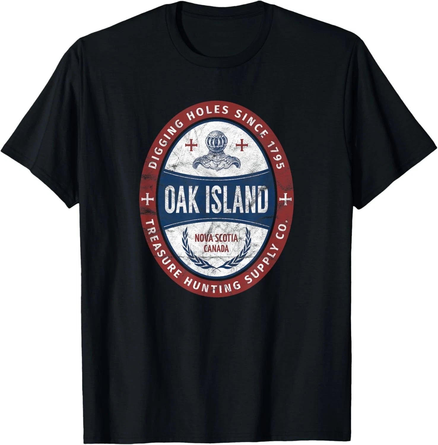 Oak Island Treasure Hunting Retro Templar Knight Treasure Gift Unisex T-Shirt