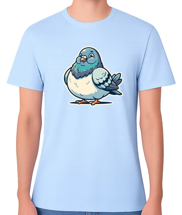 Cute Chubby Pigeon Graphic Unisex T-Shirt Funny Bird Lover Tee