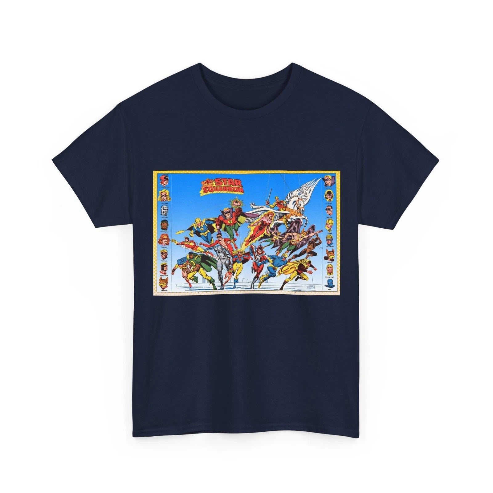 All-Star Squadron T-Shirt Jerry Ordway Art JSA DC Comics Retro Vintage-Style Tee