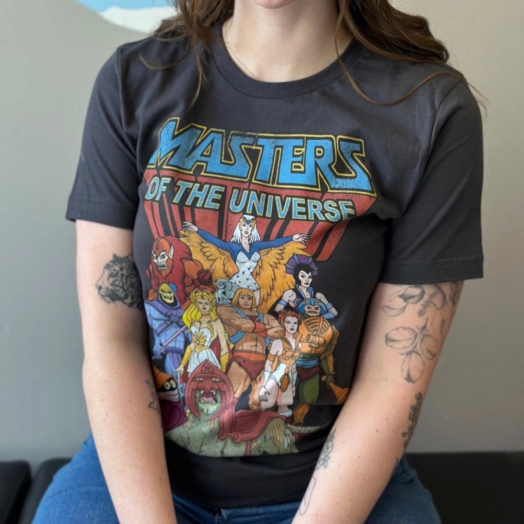MASTERS OF THE UNIVERSE THE WHOLE GANG Adult Unisex T-Shirt He-Man SM-2XL