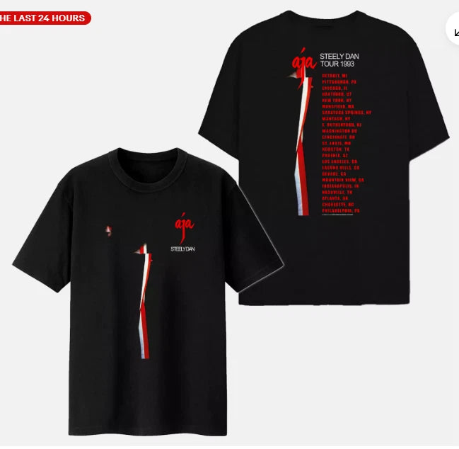 Steely Dan Aja Tour 1993 T-Shirt, Vtg 90s Steely Dan Rock Band Tour