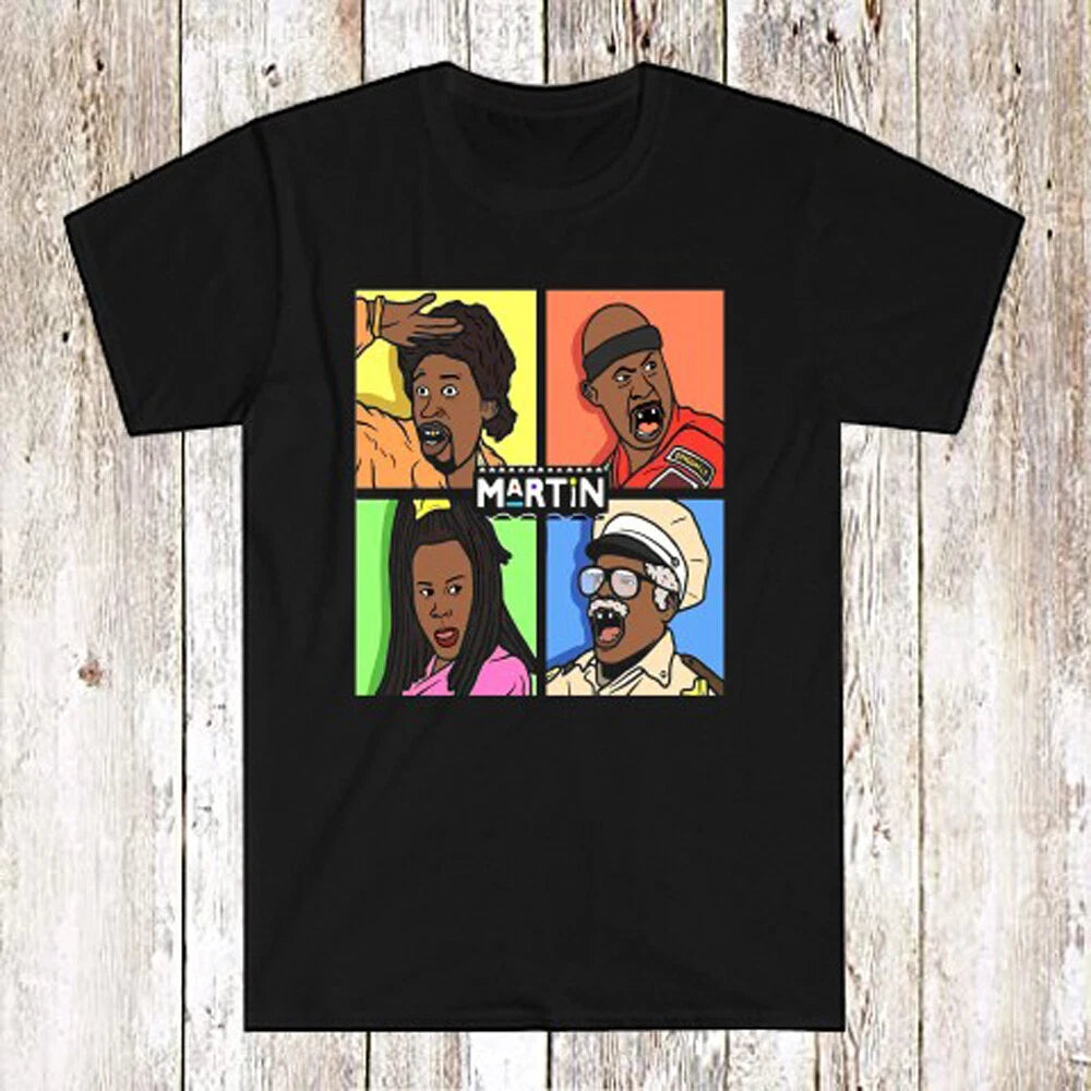 Martin TV Show Cartoon Style Men's Black Size S-5XL
