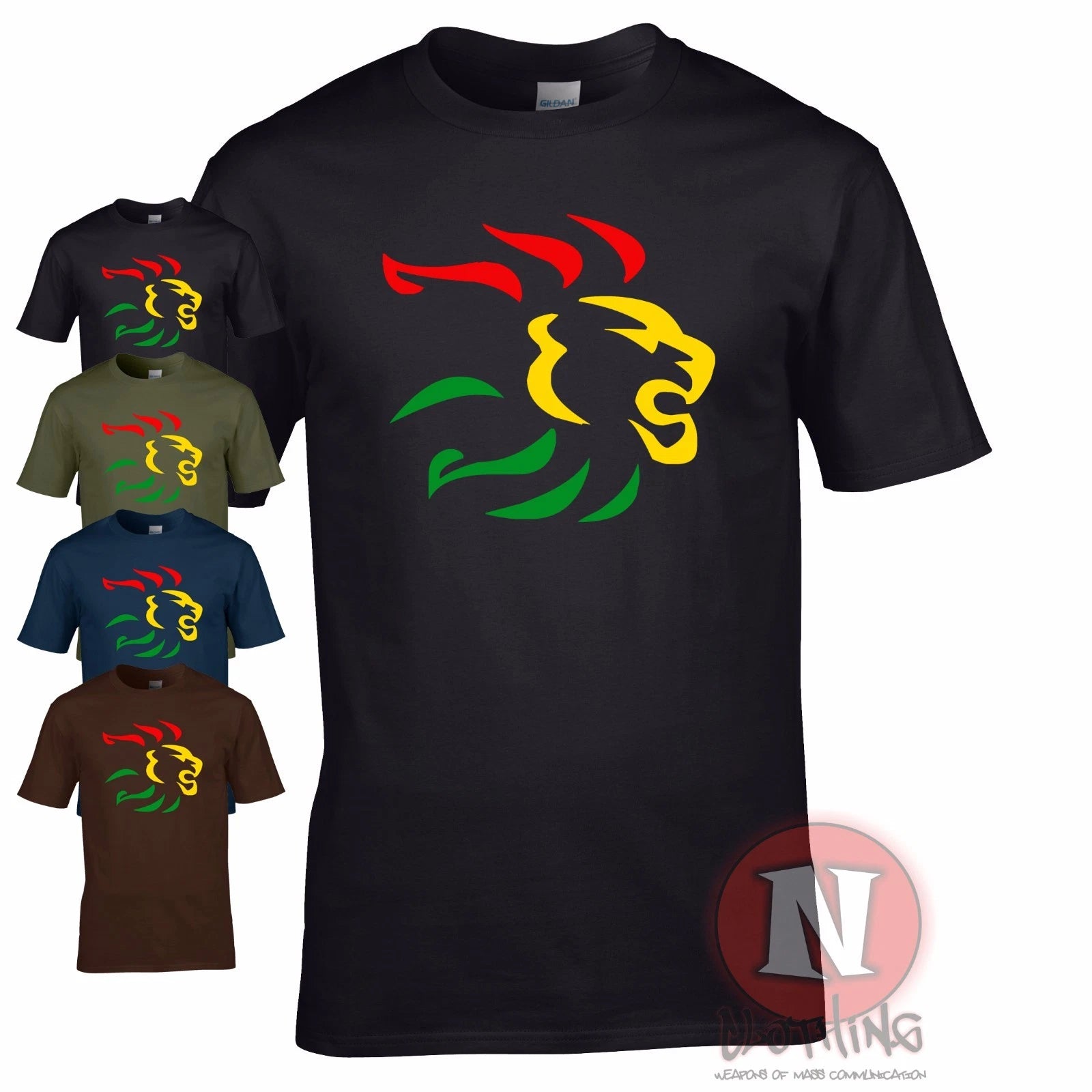 Reggae lion t-shirt dub ska skanking roots club music festival cool Tshirt