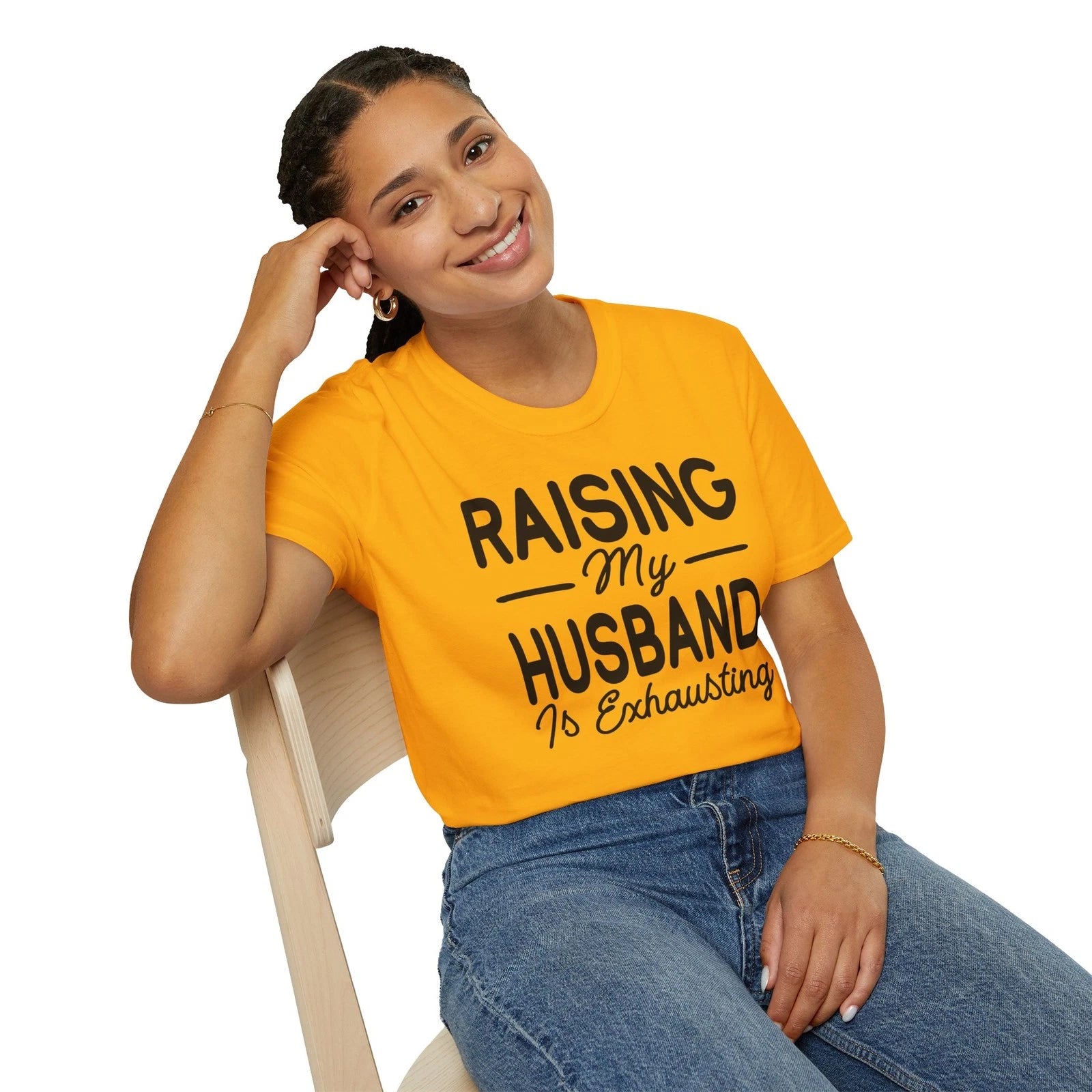 Raising My Husband Is Exhausting T-shirt Funny Sarcastic Married Joke Wife Gifts