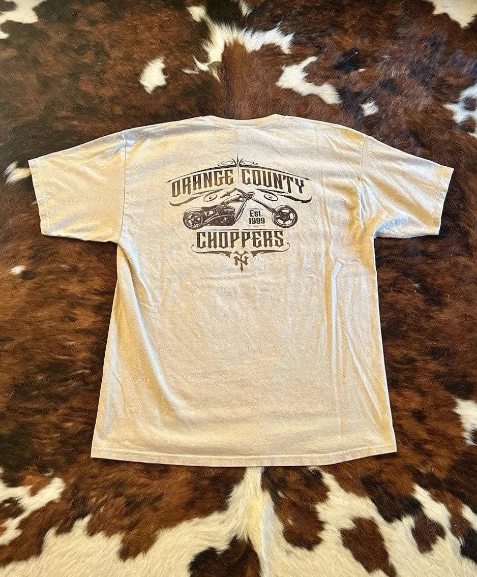 Vintage Y2K Orange County Choppers OCC Double Sided Biker T-Shirt Mens XL