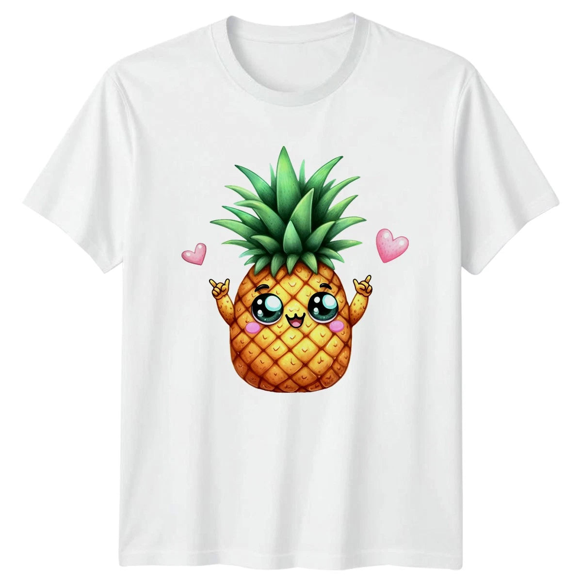 Stay Sweet Rock On Pineapple T-Shirt Kawaii Fruit Tropical Food Birthday Gift