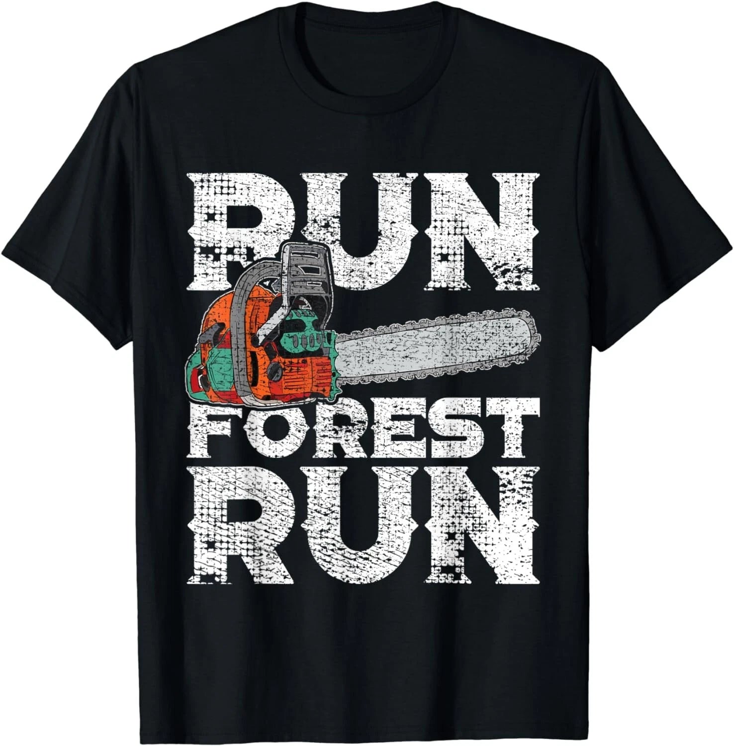 Lumberjack Chainsaw Run Forest Funny Woodworker Tee Gift Unisex T-Shirt