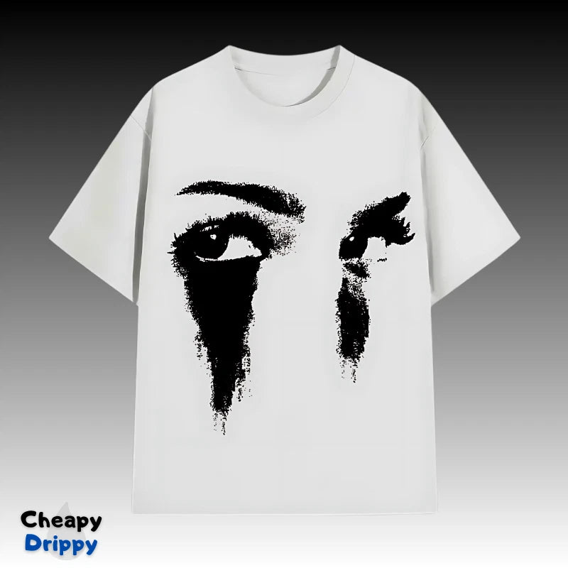 Tear Stare Shirt | Y2K Streetwear Drip | Sad Eyes T-Shirt