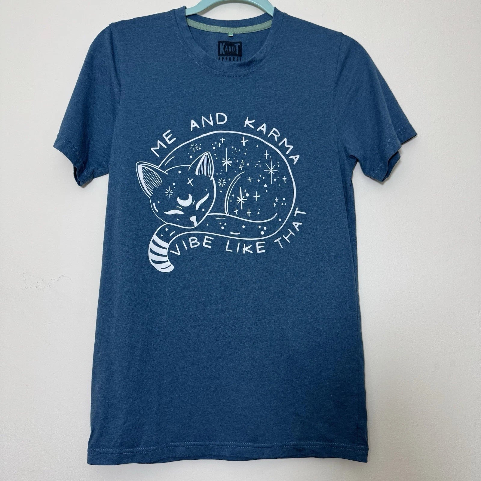 Me And Karma Vibe Like That Lazy Cat Kitten Pet Lover  T-Shirt Unisex Size S