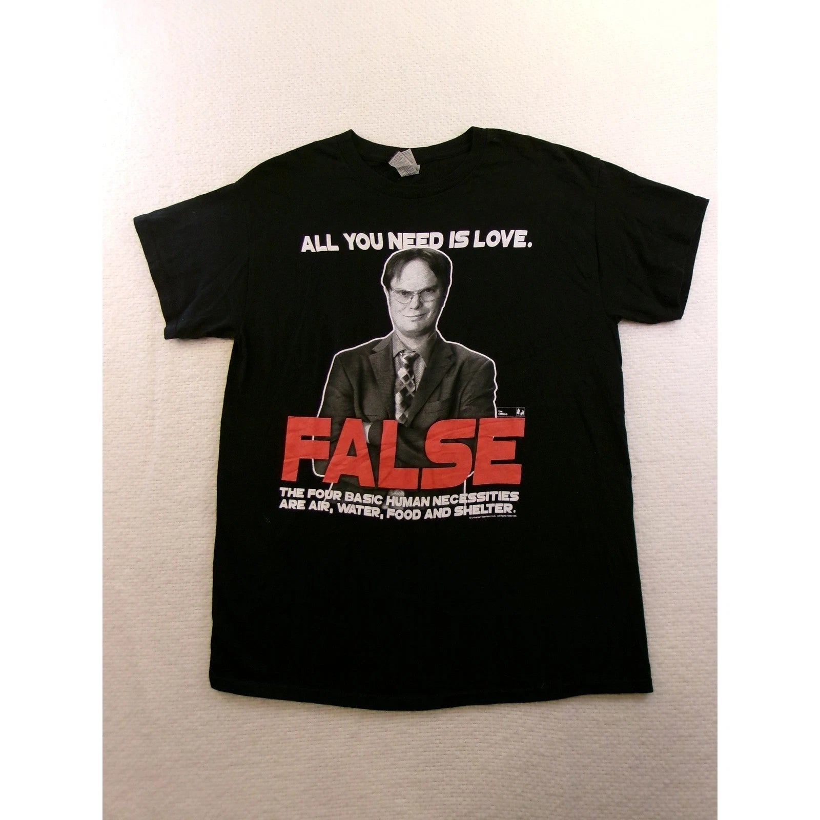 Gildan The Office T-Shirt Mens Medium Black Dwight Schrute False Quote