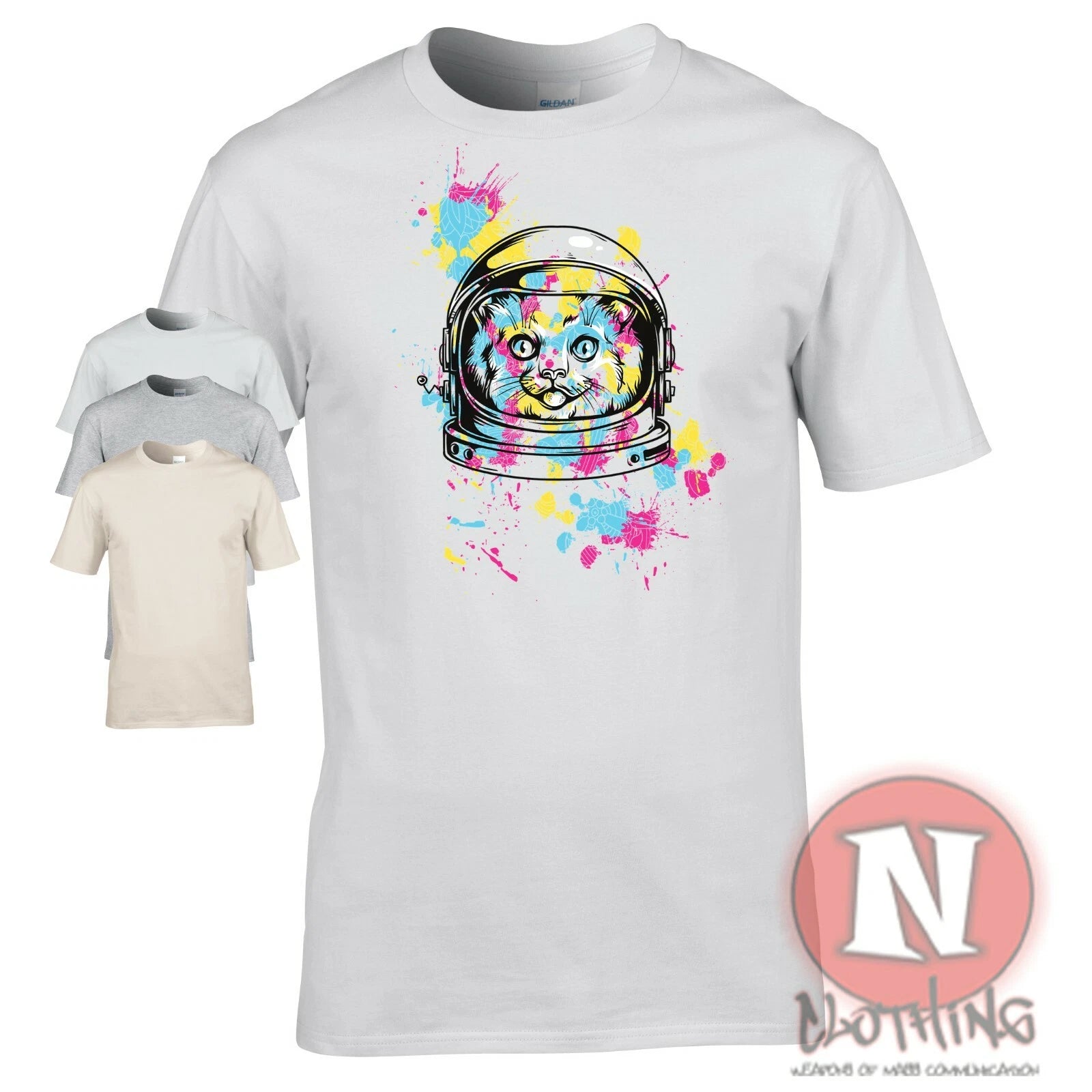 astronaut cat t shirt