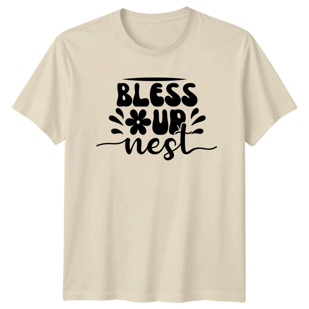 Bless Up Nest T-Shirt Boho Family Home Housewarming Gift For Him And Her