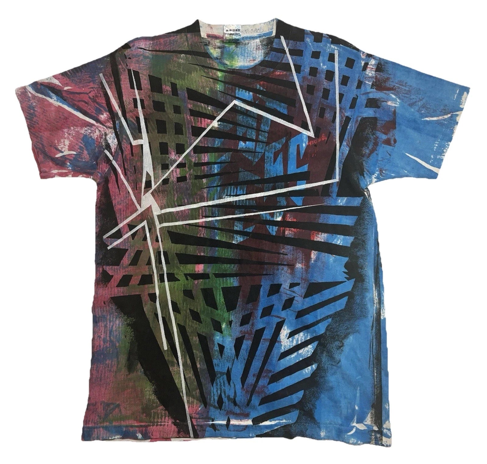 VTG 80s 90s Wearable Art Unique Trippy Psychedelic T Shirt Single Stitch FOTL L