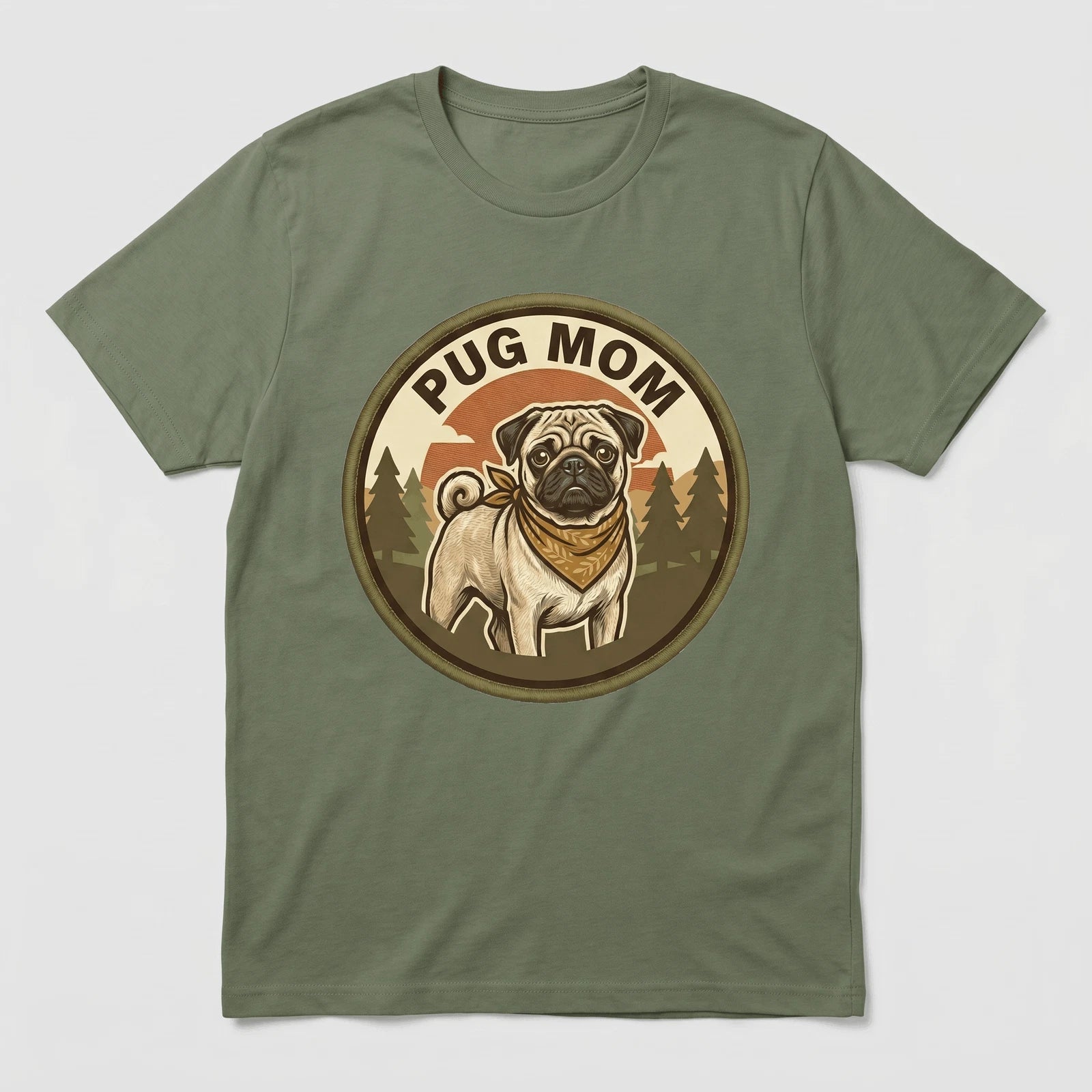 Pug Mom T-Shirt Dog Mom Owner Gift Women Graphic Tee Mothers Day Vintage Cute