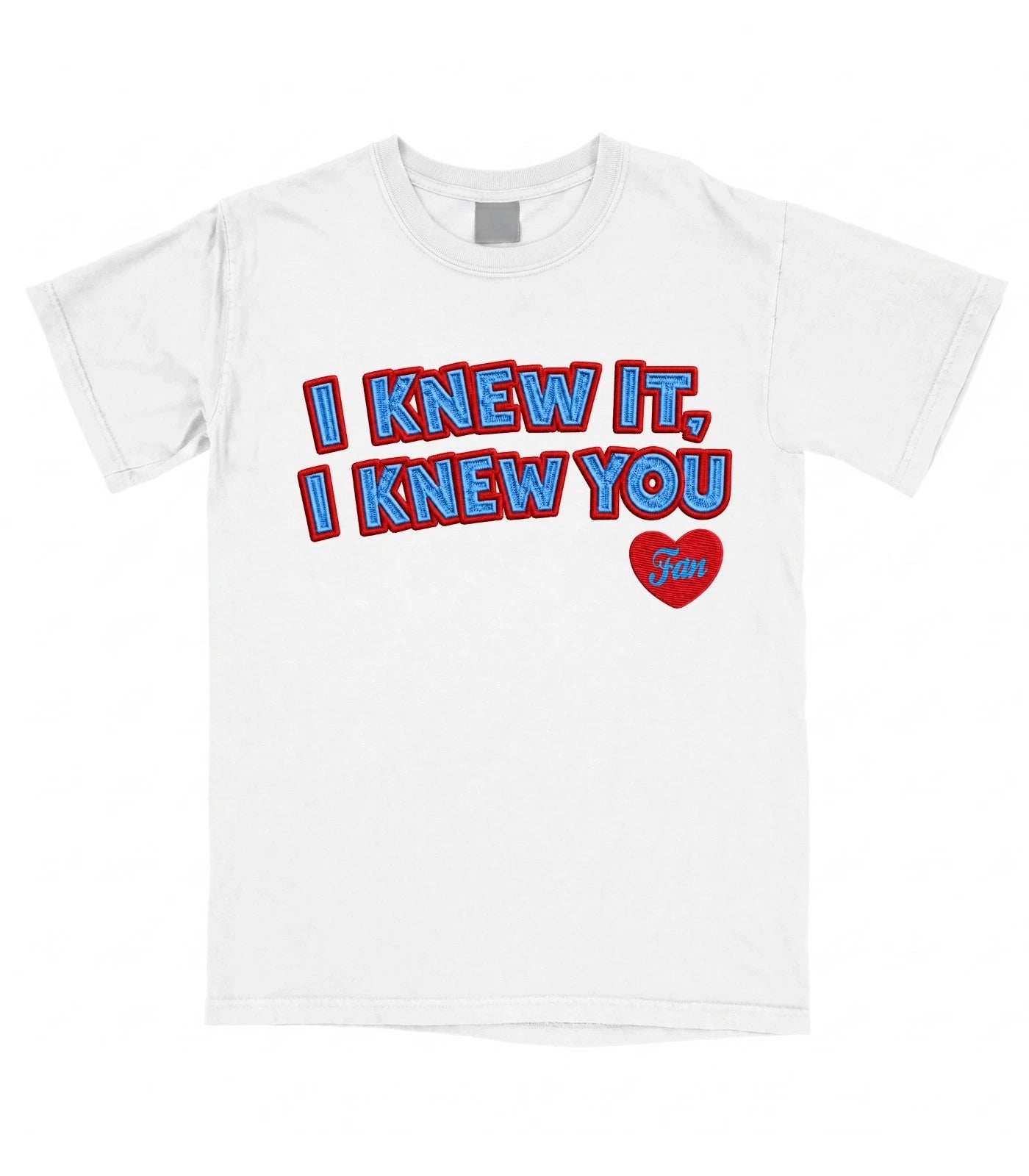 Vintage Embroidered Lyrics Song Quote I knew it I knew you Fan Unisex T-Shirt