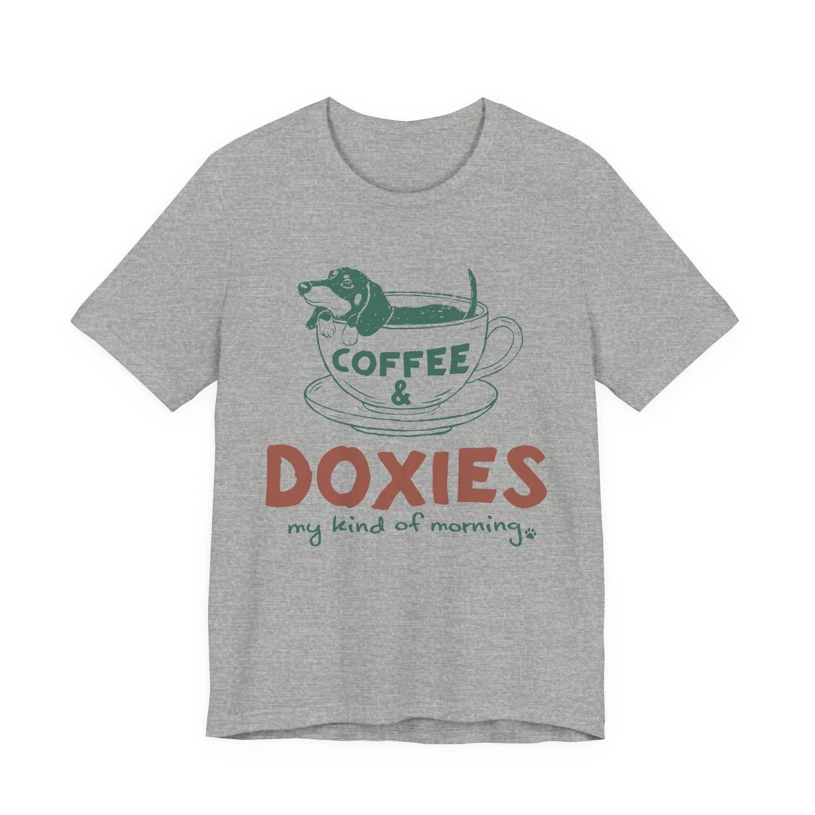 Coffee & Doxies T-Shirt | Dachshund Coffee Tee Unisex T-Shirt