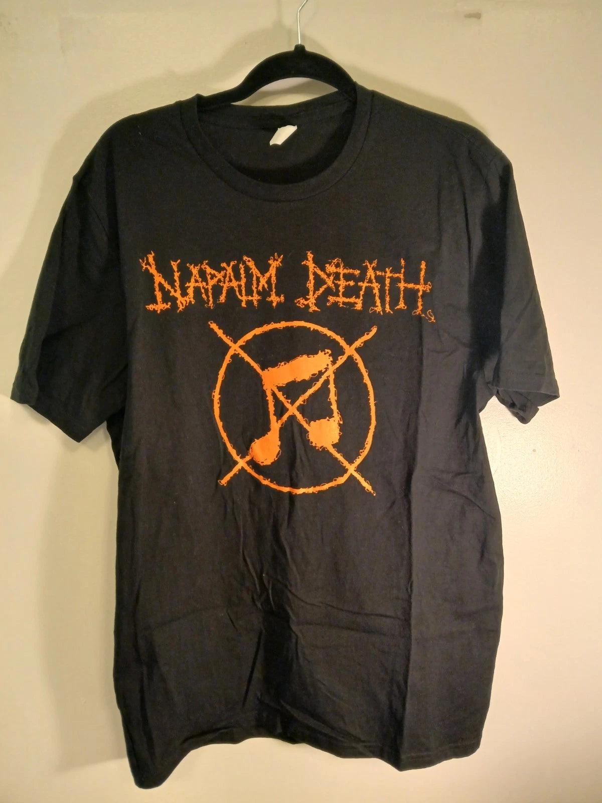 Rare Napalm Death Noise Not Music T-Shirt Mens L Black  Heavy Metal Punk Band T