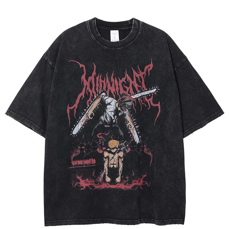 Chainsaw Man anime cosplay T-shirt shirt undershirt black cotton cotton