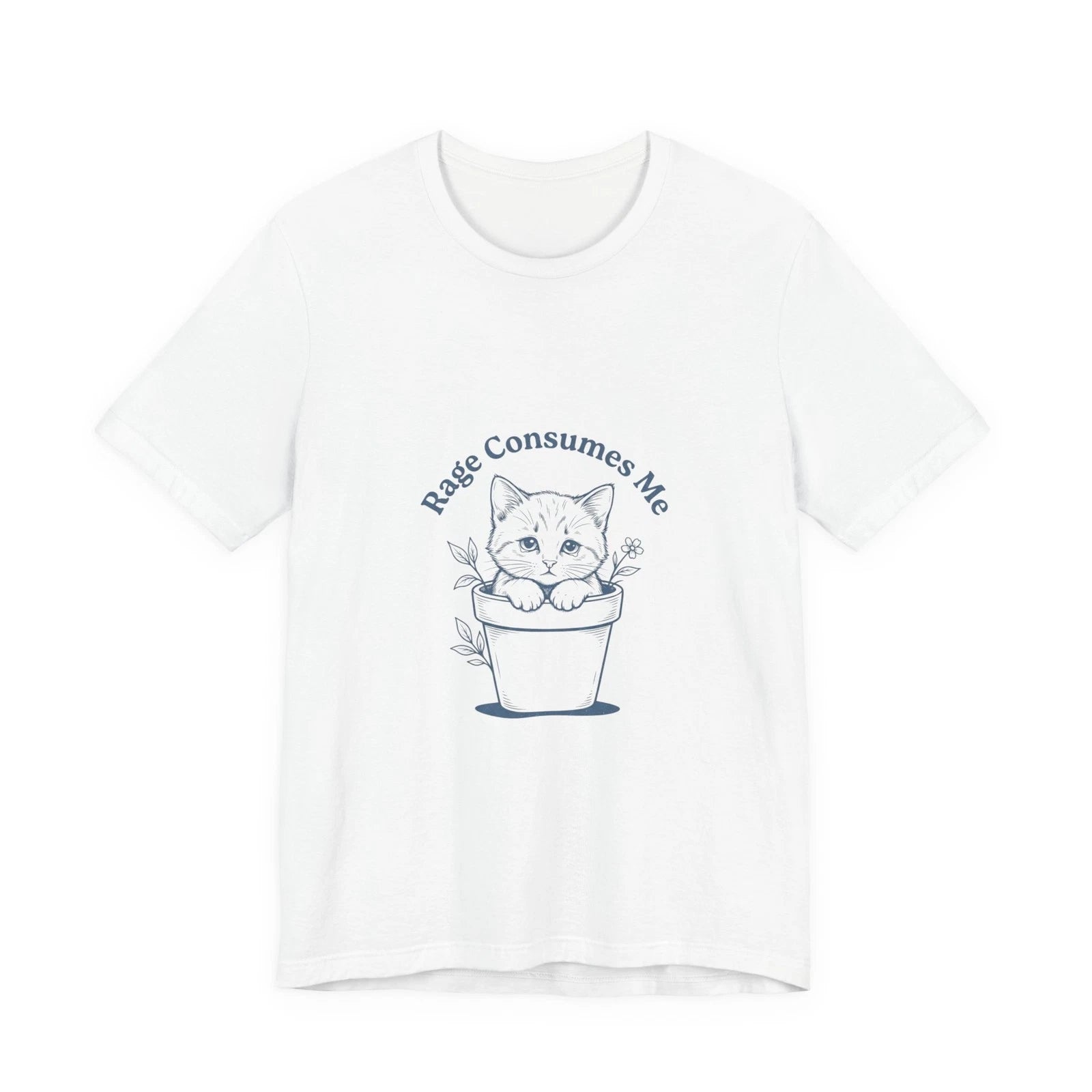 Rage Consumes Me Kitten Tee | Vintage Minimalist Cat Illustration