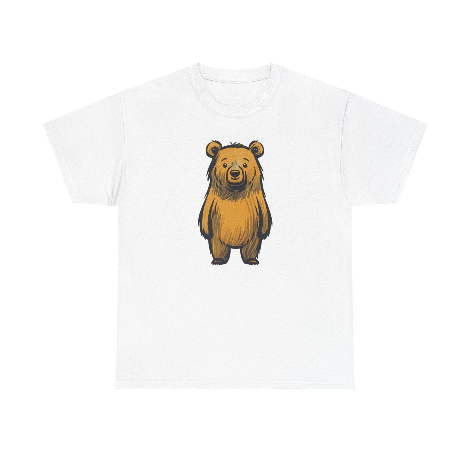 Scruffy Brown Bear T-Shirt | Cute Woodland Animal Tee