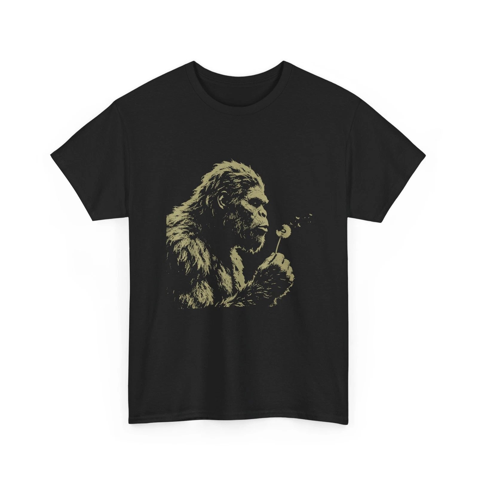 Blowing Wishes Funny Shirt, Bigfoot Blowing Dandelion Vintage Art T-Shirt