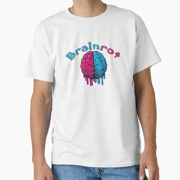 Melting brain, brain rot meme Classic T-Shirt T-Shirt Made in US/AUS Size S-2XL